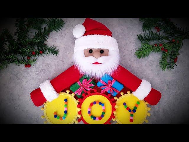 SUPER IDEAS FROM A DRESS HANGERS/Santa Claus Door Decoration Making