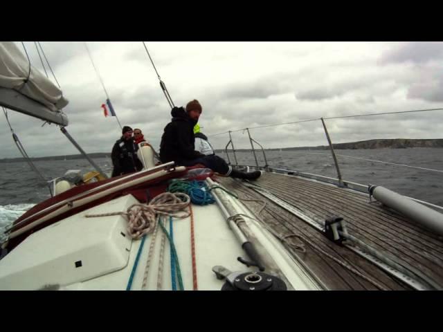 Katsou, Bénéteau First 456S chasing an X-Yacht in the Avant Goulet de Brest