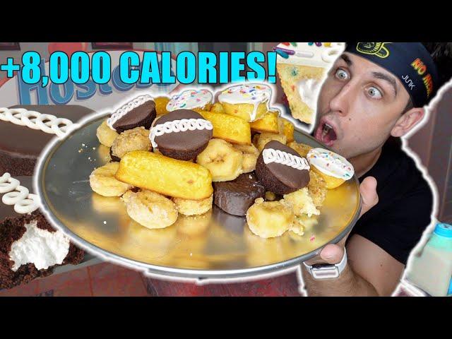 EVERYTHING HOSTESS FOOD CHALLENGE! 10,000 CALORIE EPIC CHEATDAY