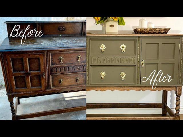 ANTIQUE OAK BUFFET Makeover | Flipping furniture for profit