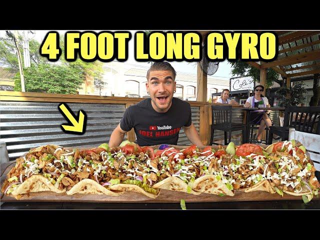 “IMPOSSIBLE" $100 UNBEATEN CHICKEN KEBAB CHALLENGE (Gyro Challenge) | Joel Hansen Raw