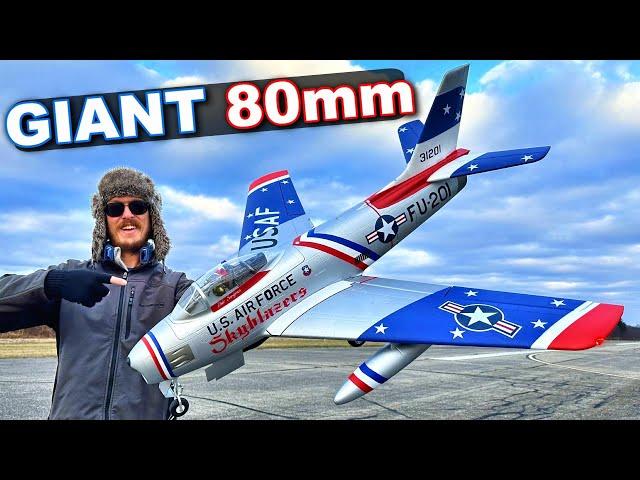 NEW!!! MASSIVE & FAST F-86 Sabre 80mm FMS RC EDF Jet Warbird!!!