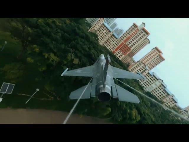 FPV Drone Flight With F-16 Fighter Jet Attached