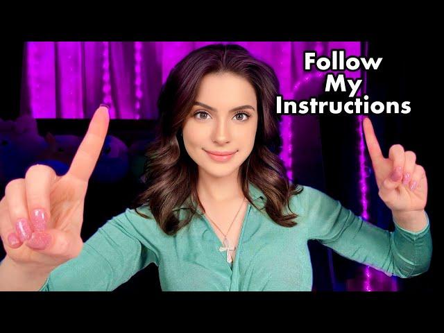 ASMR Follow My Instructions FOR SLEEP  Positive Affirmations, Eyes Closed, Light Triggers 