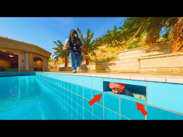 HE WAS WATCHING ME FROM INSIDE THE POOL???