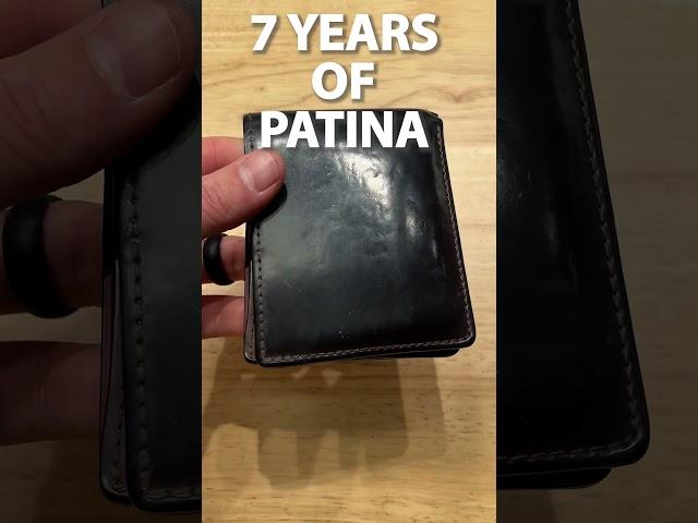 7 Years of Patina #leather #wallet #leatherartisan #handmade #edc #leatherwallet #shellcordovan