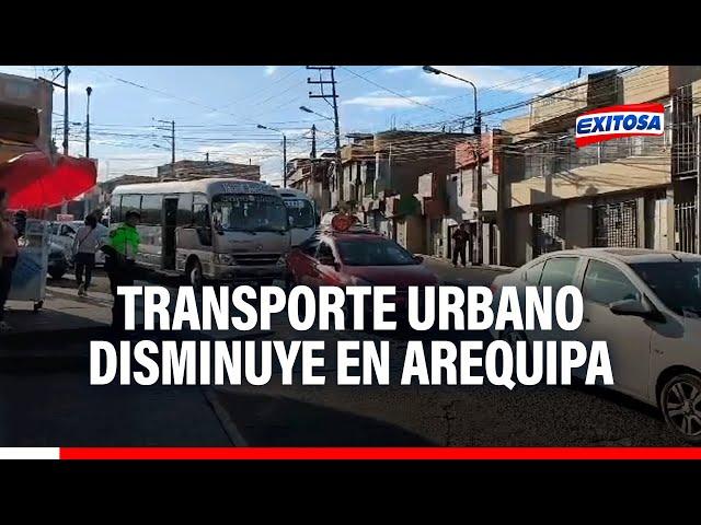 Primer día de paro: Transporte urbano disminuye en Arequipa