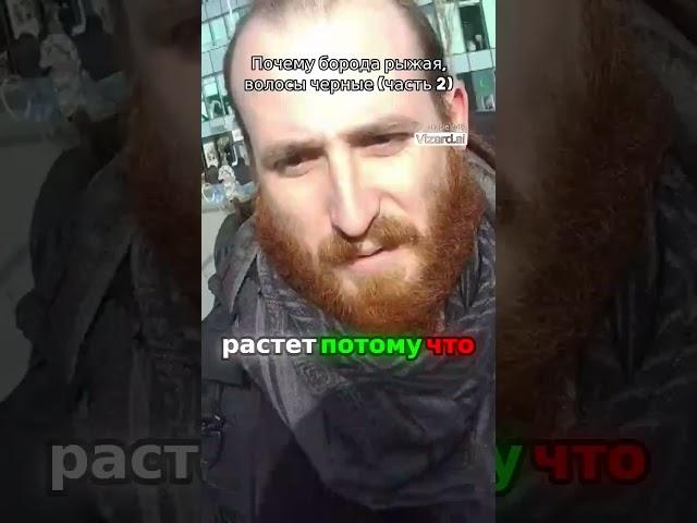Почему борода рыжая а волосы чёрные?