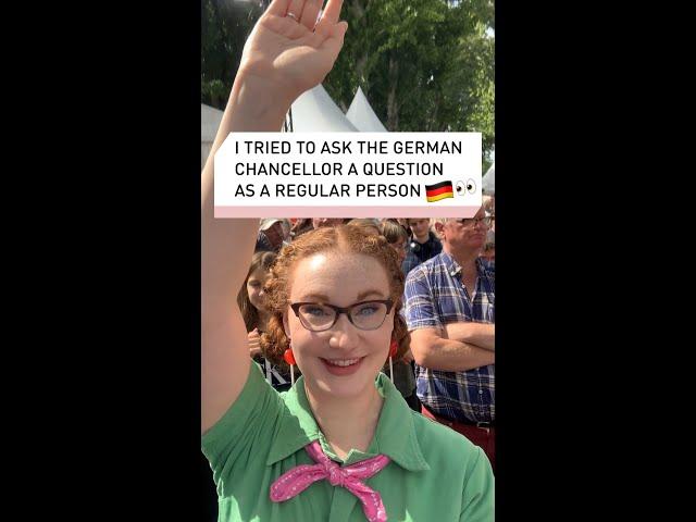 POV: Asking The German Chancellor A Question