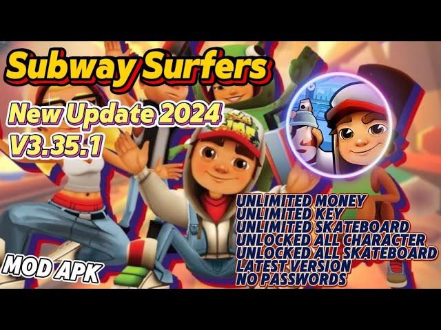 Subway Surfers 3.35.1 Mod Apk Unlimited Money Unlimited Key Unlocked All Latest Version 2024 Update!