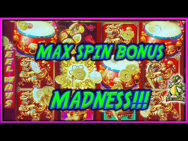 MEGA MAX SPIN DANCING DRUMS BONUS BONUS BONUS BATTLE! Scientific Games Slot ROLLER COSTER RIDE!