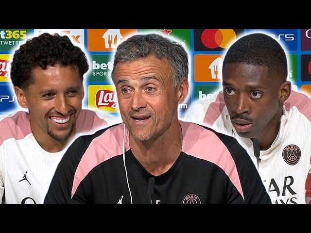 Luis Enrique, Marquinhos, Ousmane Dembélé | PSG v Inter Milan | Champions League Final 