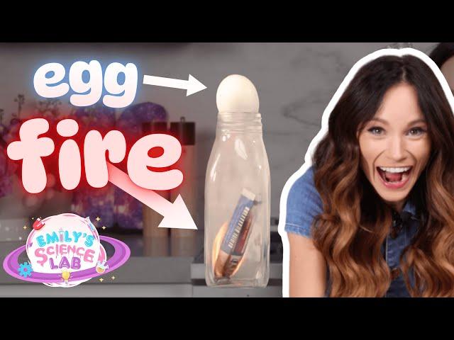 Emily's Science Lab - Egg in a Bottle Experiment - Air Pressure Experiment