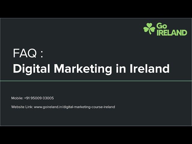 Digital Marketing in Ireland | GoIreland @9150049665