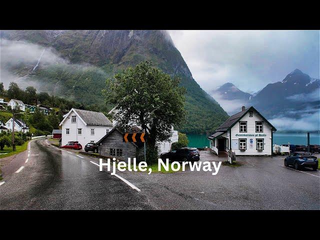 [4K Rainy Walk] Hazy Morning Walk in Hjelle - Norway Walks