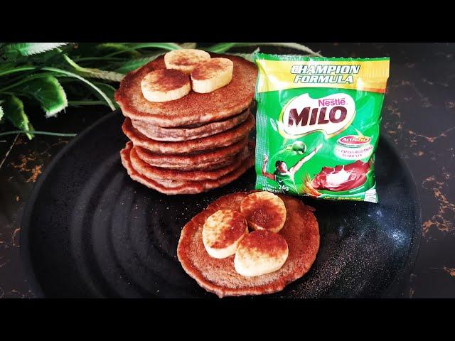 MILO Oats And Banana Pancake | How to Make Milo Pancake Recipe #milopancake