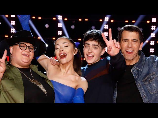 Ariana Grande gets emotional because Jim and Sasha are in the Bottom | The Voice