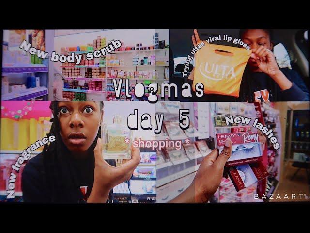 VLOGMAS DAY 5: * [ $hopping ] * ULTA , viral lip gloss | beauty supply ( lashes ) !