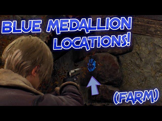 *NEW* RESIDENT EVIL 4 REMAKE - DESTROY ALL THE BLUE MEDALLIONS! ALL 5 FOR FARM LOACTION!