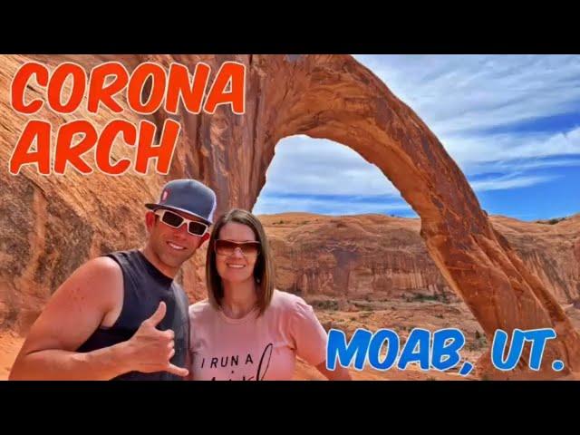 Corona Arch & Bowtie Arch Hike - Dinosaur Tracks & Petroglyphs - Moab Utah #utahhikes