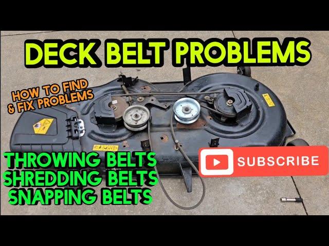 All Mower Deck Belt Issues Solved! Deck belt breaking or jumping off?