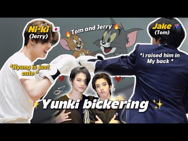 Yunki being the Tom and Jerry duo in Enhypen 