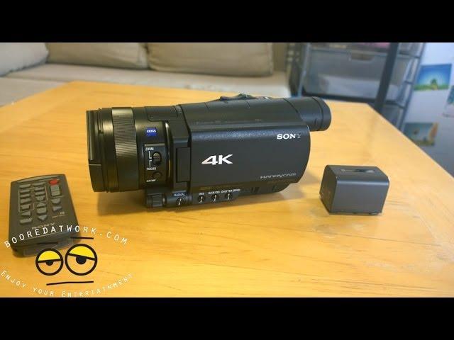 Sony FDR-AX100 4K UHD Camcorder  Unboxing & Setup