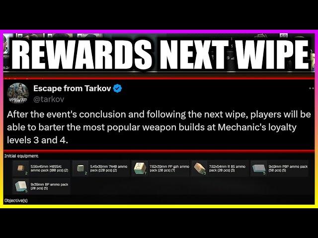 NEW Prewipe Event which Connects with Next Wipe, Tons of Meta Ammo Reward