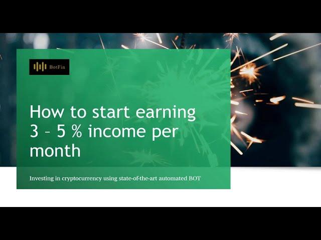 How to earn passive Income investing in cryptocurrency with automated BOT