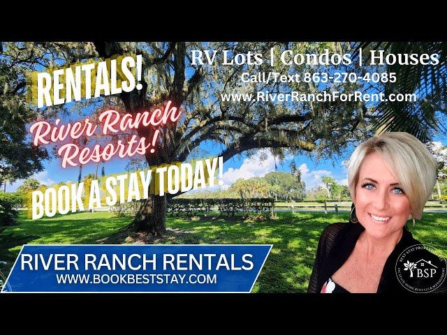 Condo162 FOR RENT at Westgate River Ranch Resort. Perfect for long stays! Call Michelle 727-432-2776