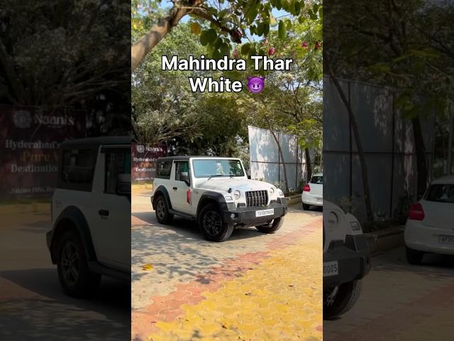 Mahindra thar white #thar #mahindra #tharlover #shorts #ytshorts #car #4x4 #fortuner #viralvideo