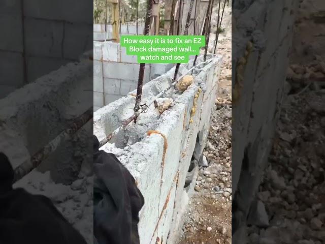 Fixing damaged EZBLOCK wall