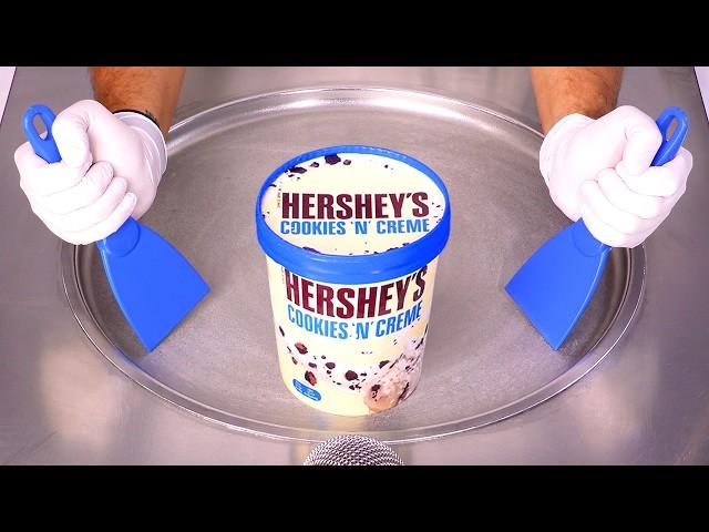 Insane Hershey's Cookies 'n' Creme Ice Cream Rolls (ASMR)