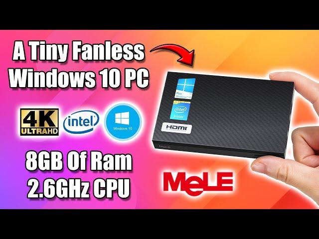 An Ultra Tiny Fanless 4K Windows 10 PC! MeLE Quieter2 Review