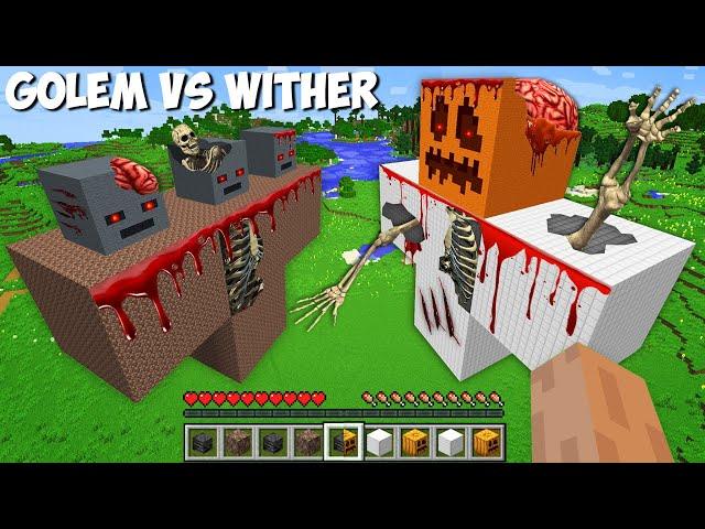 You can SPAWN SCARY DEAD GOLEM vs SCARY DEAD WITHER in Minecraft ? BIGGEST SCARY MOB !