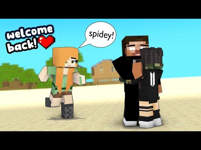 WELCOME BACK SPIDEY! (Herobrine's Girl Bestfriend): Jealous ALEX?: Minecraft Animation