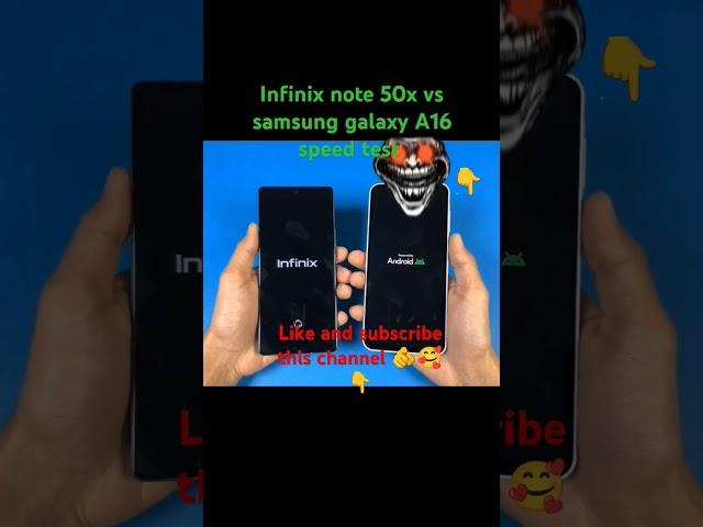 infinix note 50x vs samsung galaxy A16 speed test#trollface#music#shorts