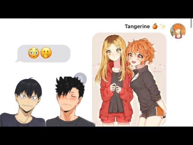 Hinata and Kenma turned into girls?! || Haikyuu texting story ||