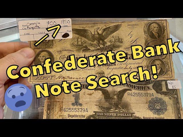 Searching Confederate Bank Notes From The 1800's! Civil War Currency!