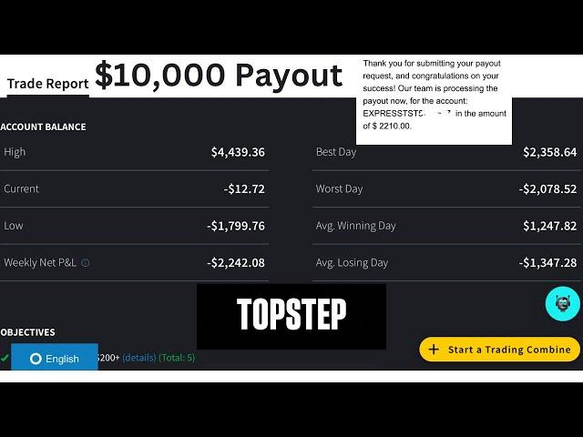 Topstep Payout Withdrawal Process / 5 Funded Accounts