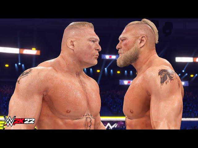 WWE 2K22 - Brock Lesnar(Cowboy) vs Brock Lesnar(Beast Incarnate) Match!