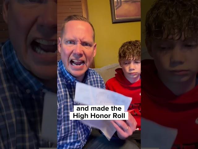 My son made the High Honor Roll but that is not acceptable! #peteytvprof