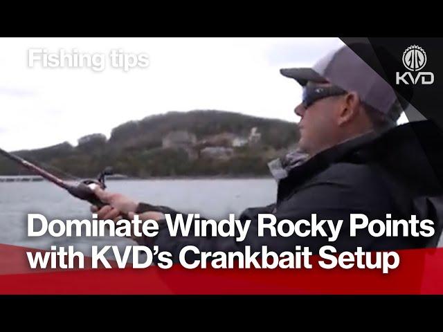 Kevin VanDam’s #1 Crankbait setup for tough spring conditions (Windy + Rocks)