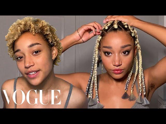 Amandla Stenberg's Guide to Box Braids, Smoky Eyes, and TikTok Brows | Beauty Secrets | Vogue