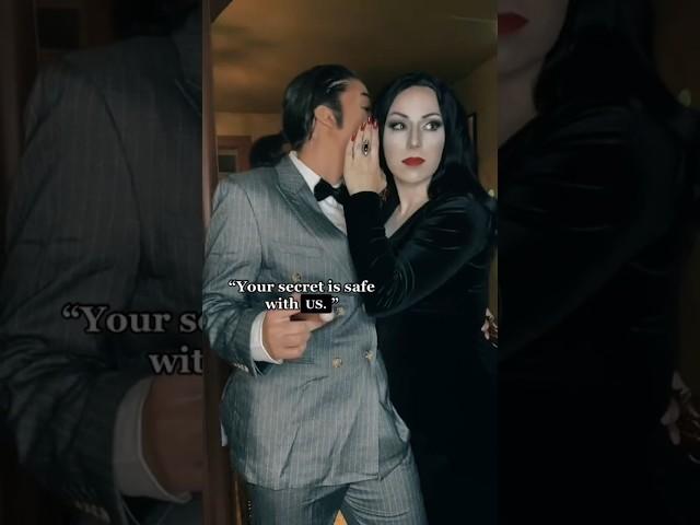 Your secret is safe with Morticia AND Gomez 🫣 couples halloween #gomezandmorticia #morticia #gomez