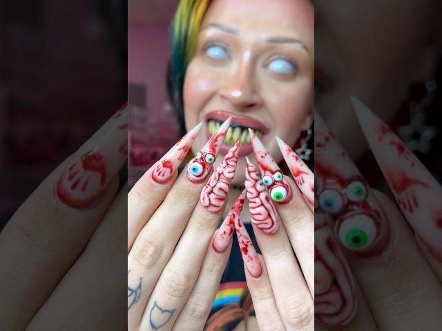 Doing A ZOMBIES Nails???️ 3D Nail Art! #halloweennails #nailart #naildesign #nails #nailsart