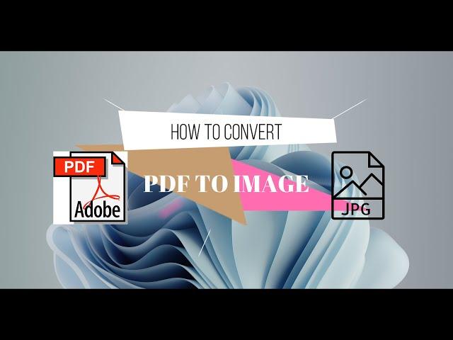 How to Convert PDF to JPG - PDF to IMAGE Simple & Free