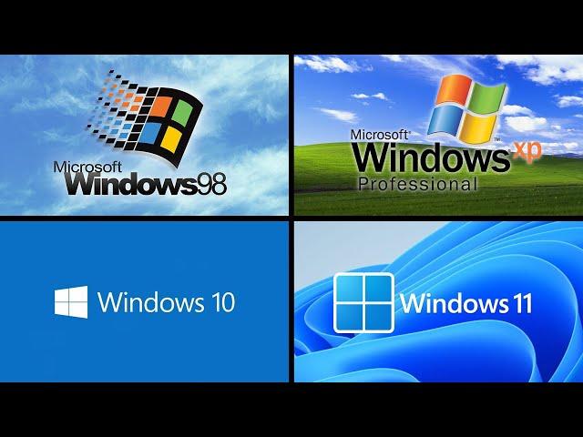 Windows 98 vs Windows XP vs Windows 10 vs Windows 11