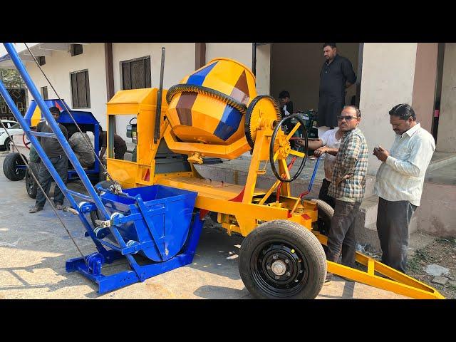 कम लेबर वाली लिफ्ट मिक्सर मशीन | Concrete Mixer Machine With Attached Lift | 3 In 1 Mixture Machine