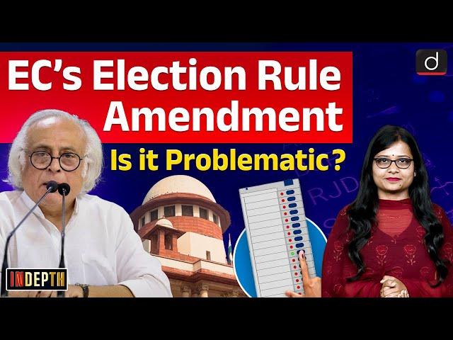 New Amendment to Election Rules | Election Commission | Indepth | UPSC | Drishti IAS English